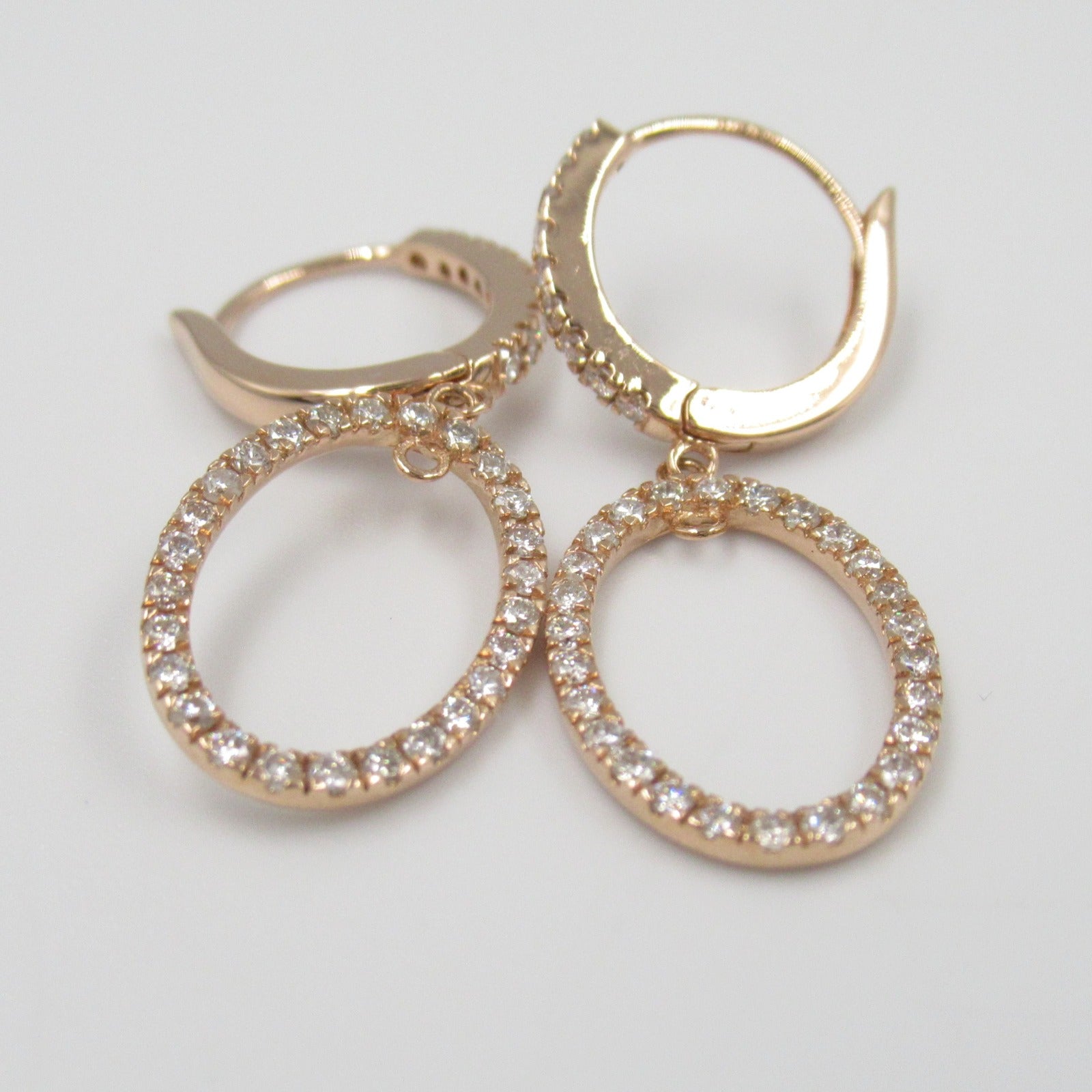 K18PG Pink Gold Diamond Earrings