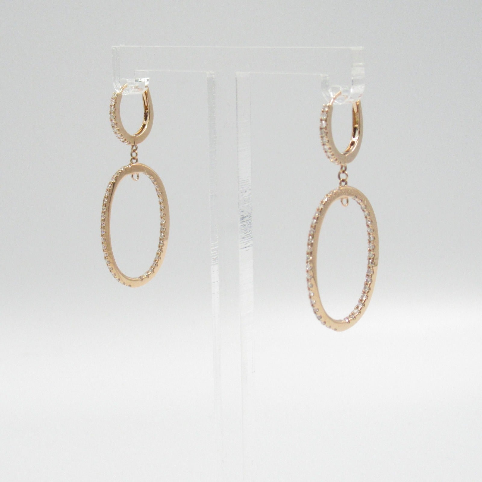 K18PG Pink Gold Diamond Earrings