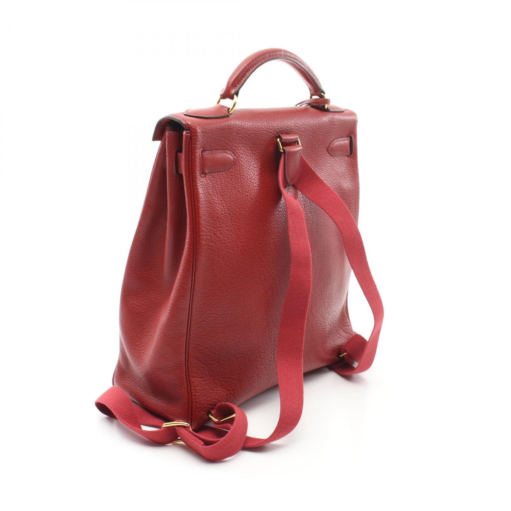 Hermes Kelly Ado GM Backpack Red