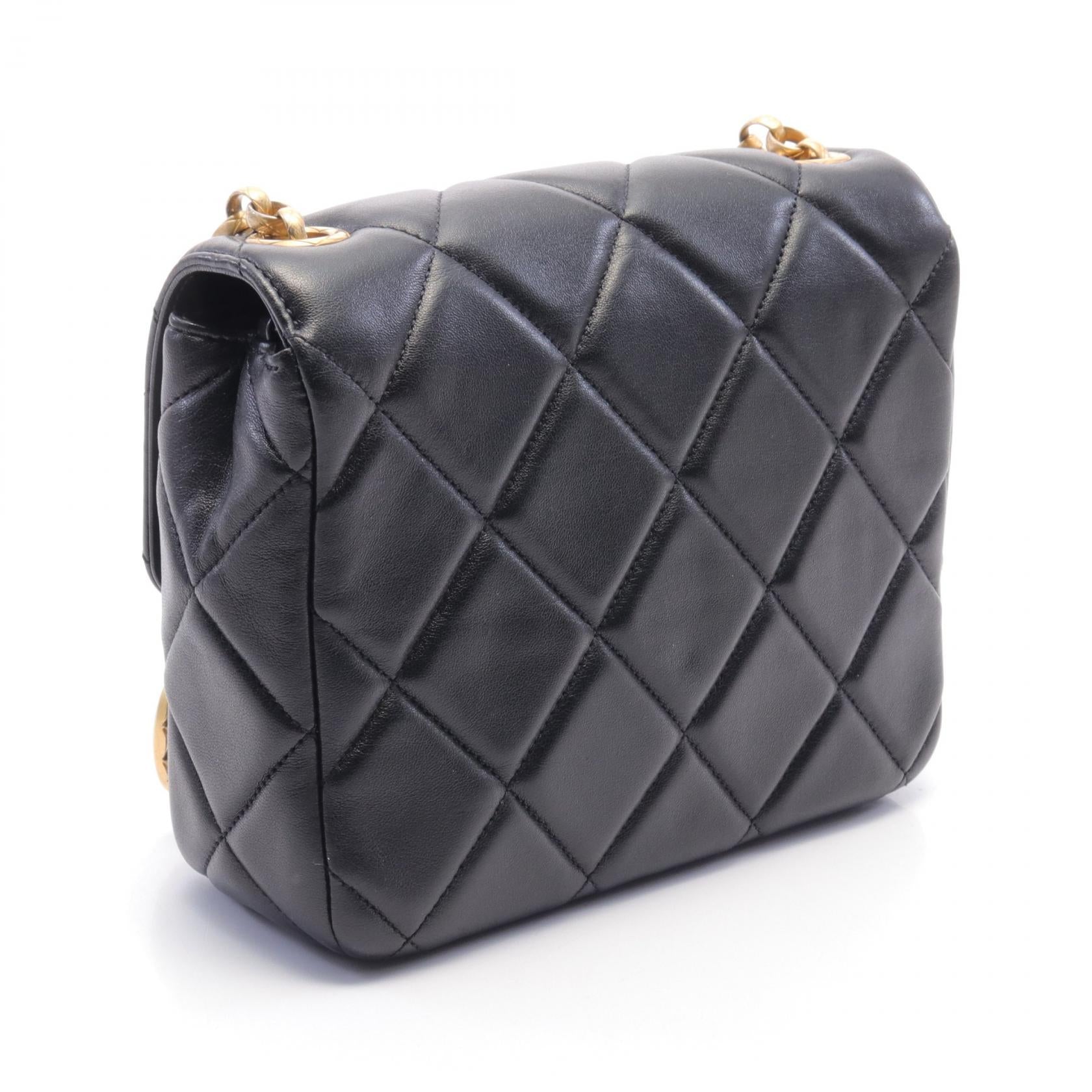 Chanel Lambskin Matelasse Shoulder Bag Black