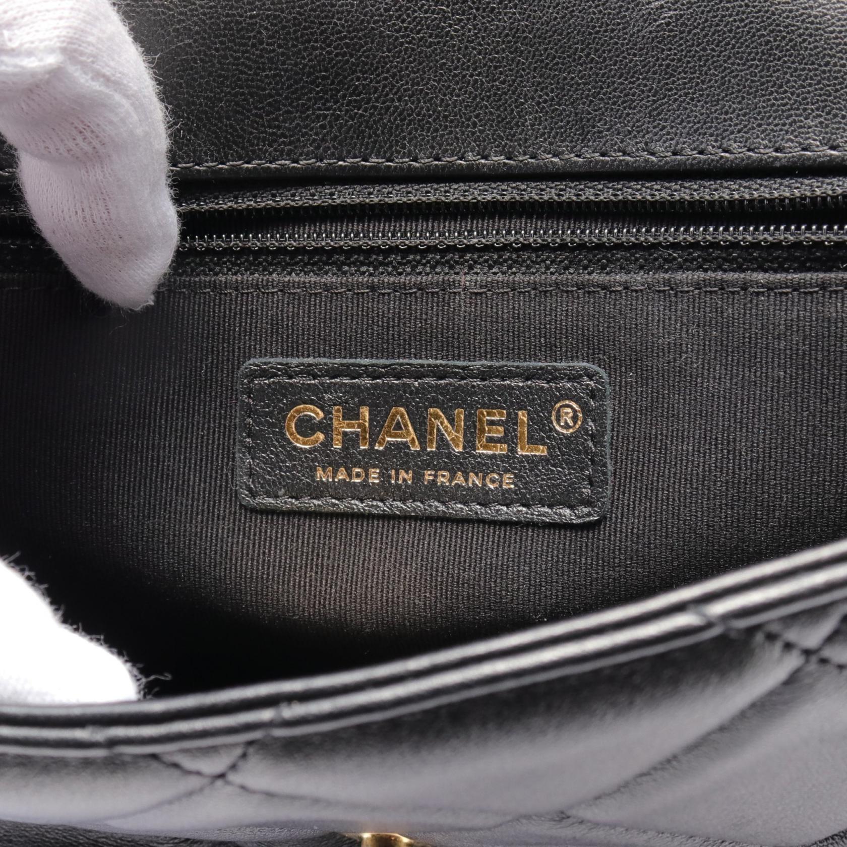 Chanel Lambskin Matelasse Shoulder Bag Black