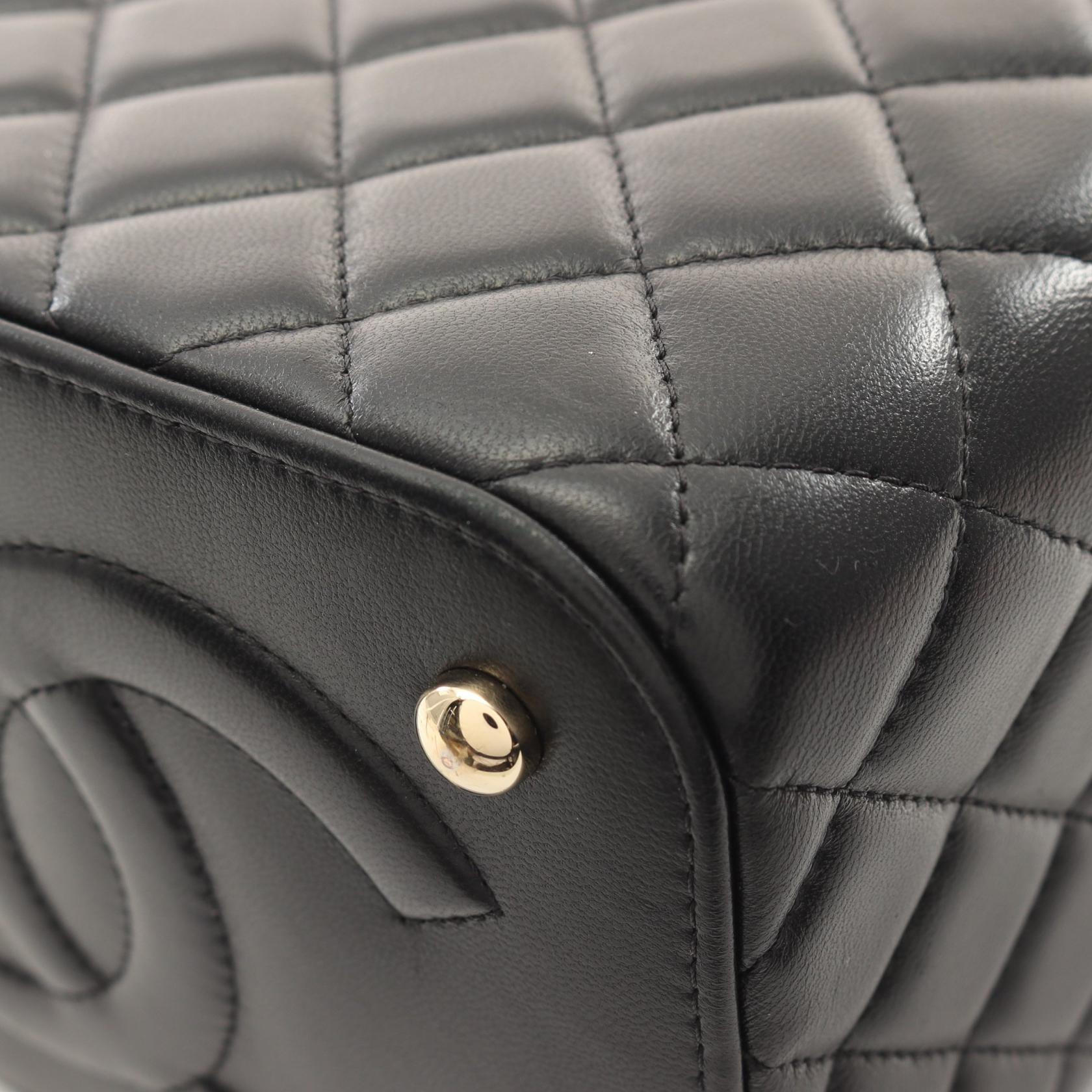 Chanel Lambskin Matelasse Shoulder Bag Black