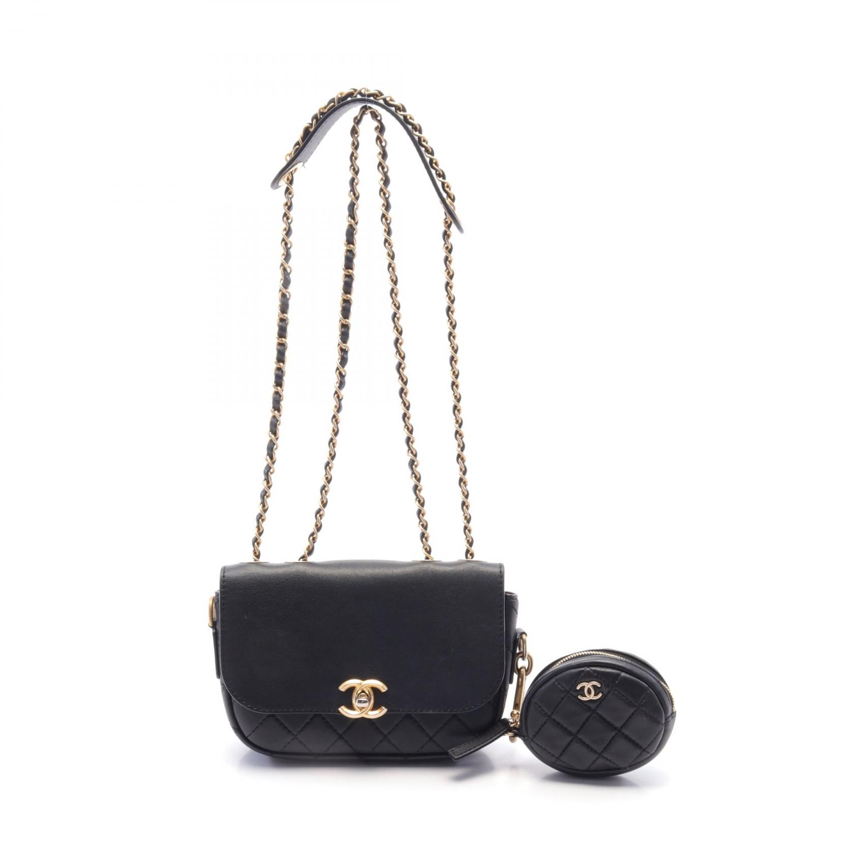 Chanel Leather Matelasse Shoulder Bag AS1096