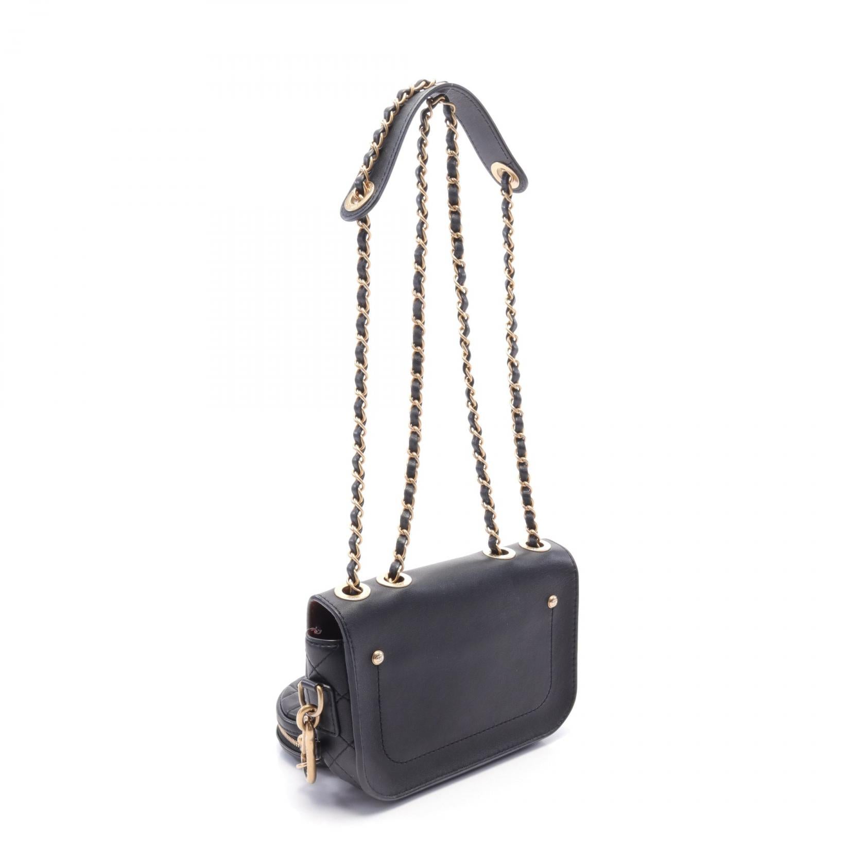 Chanel Leather Matelasse Shoulder Bag AS1096