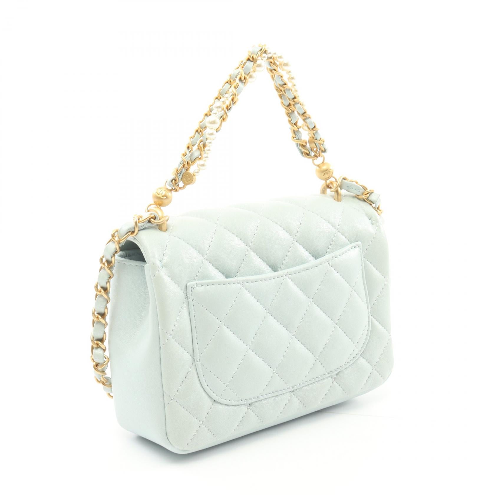 Chanel Mini Matelasse Shoulder Bag Green