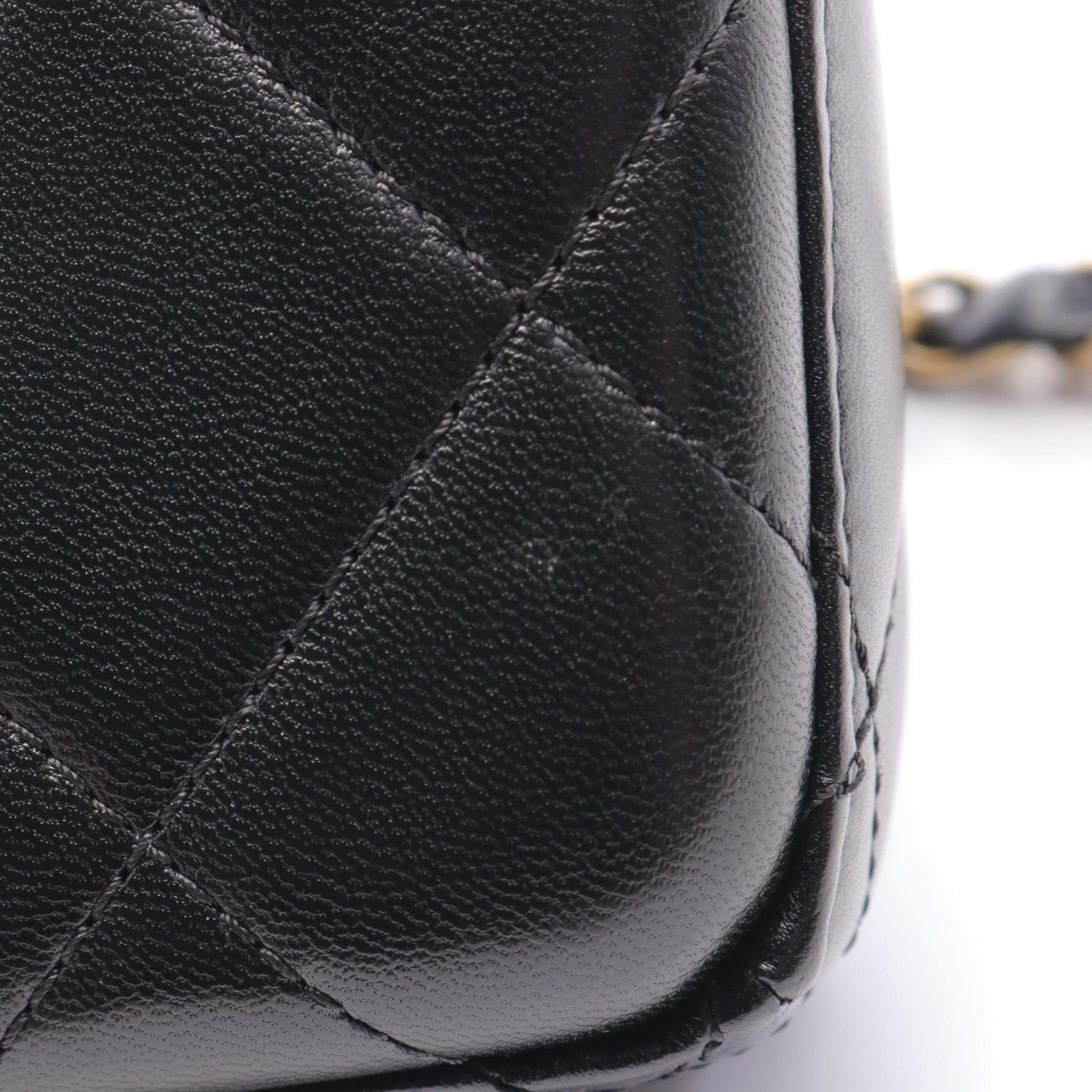 Chanel Lambskin Matelasse Shoulder Bag Black