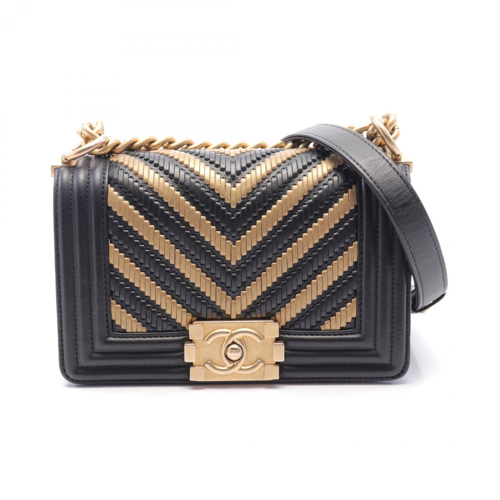 Chanel Boy Small Chevron Shoulder Bag A67085