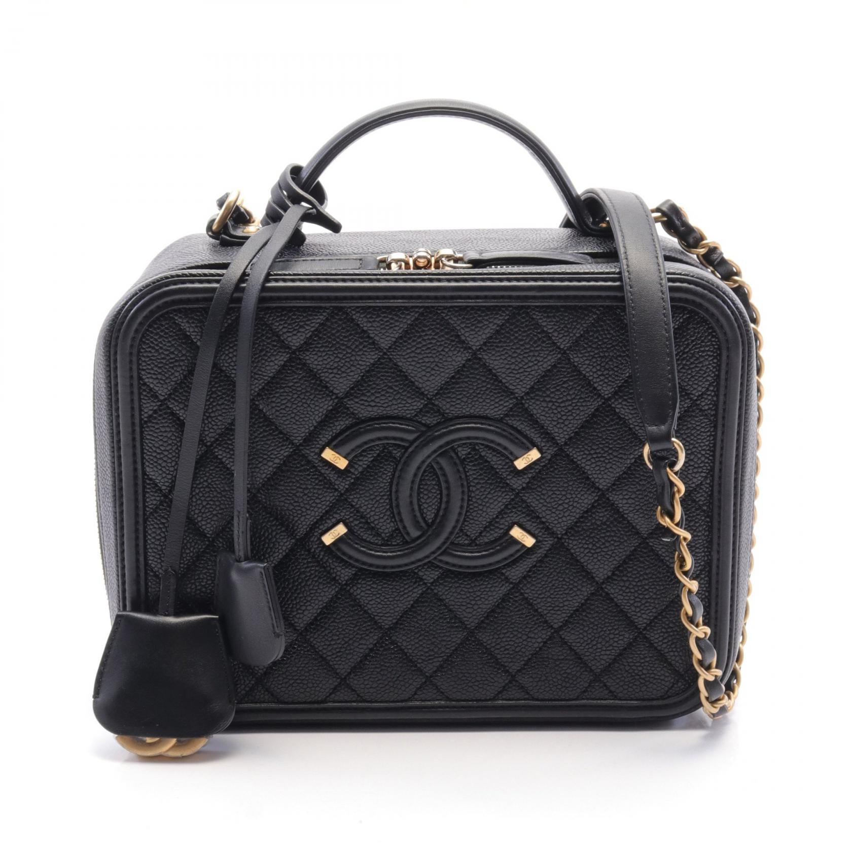 Chanel CC Filigree Matelasse Vanity Shoulder Bag