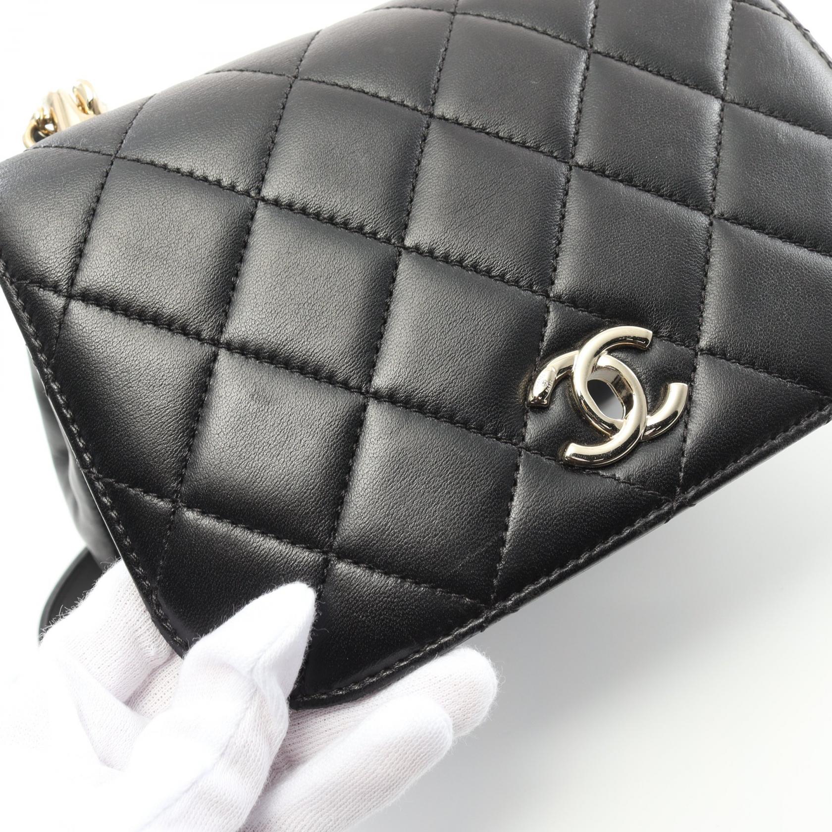 Chanel Lambskin Matelasse Top Handle Bag A93752