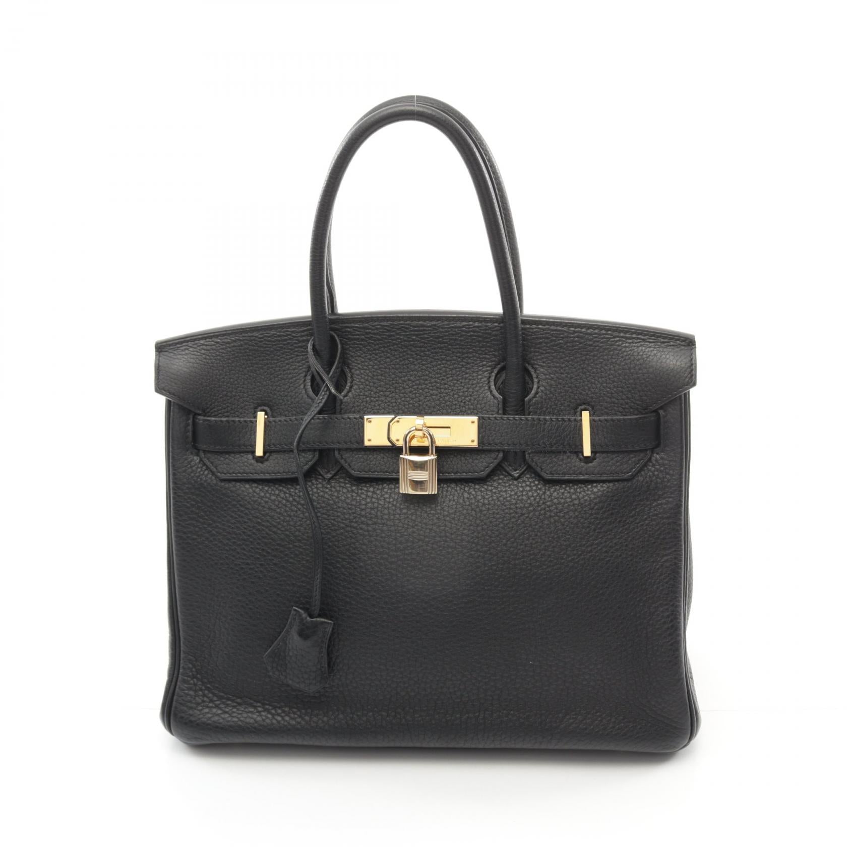 Hermes Birkin 30 Leather Handbag Black