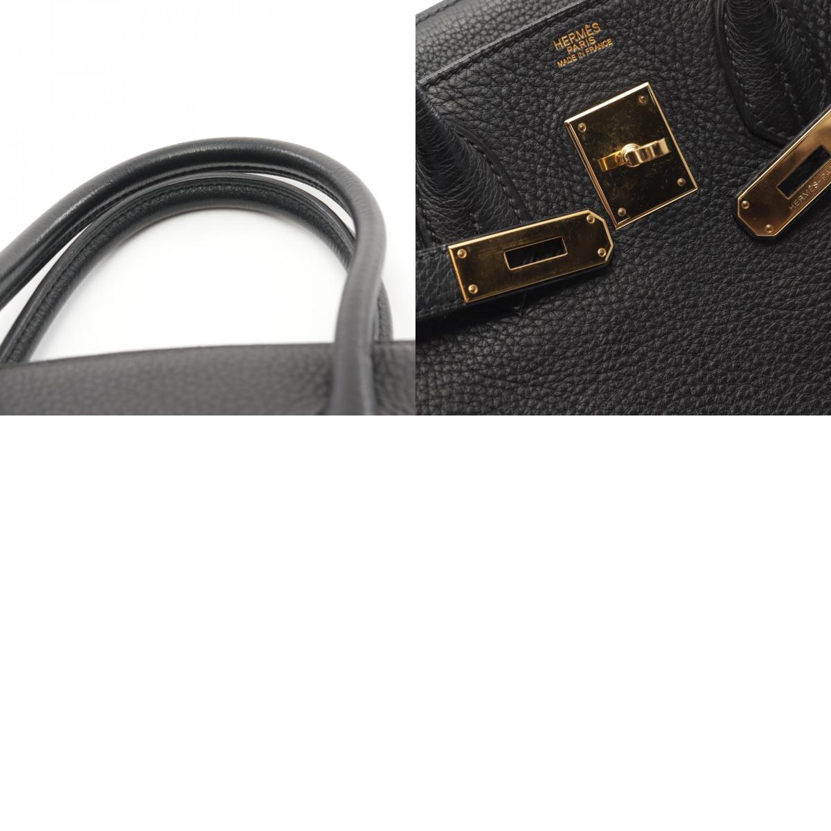 Hermes Birkin 30 Leather Handbag Black