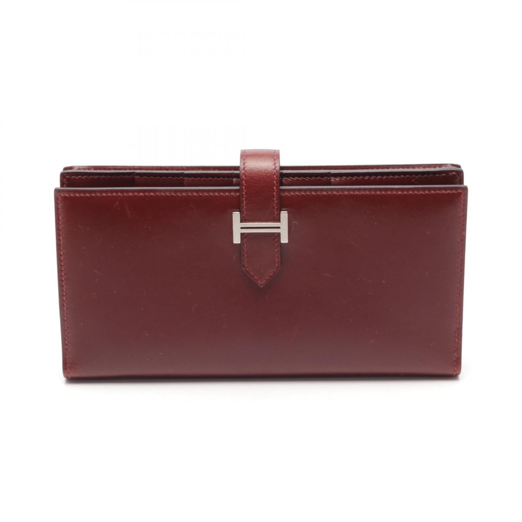 Hermes Bearn Souffle Long Wallet Bordeaux