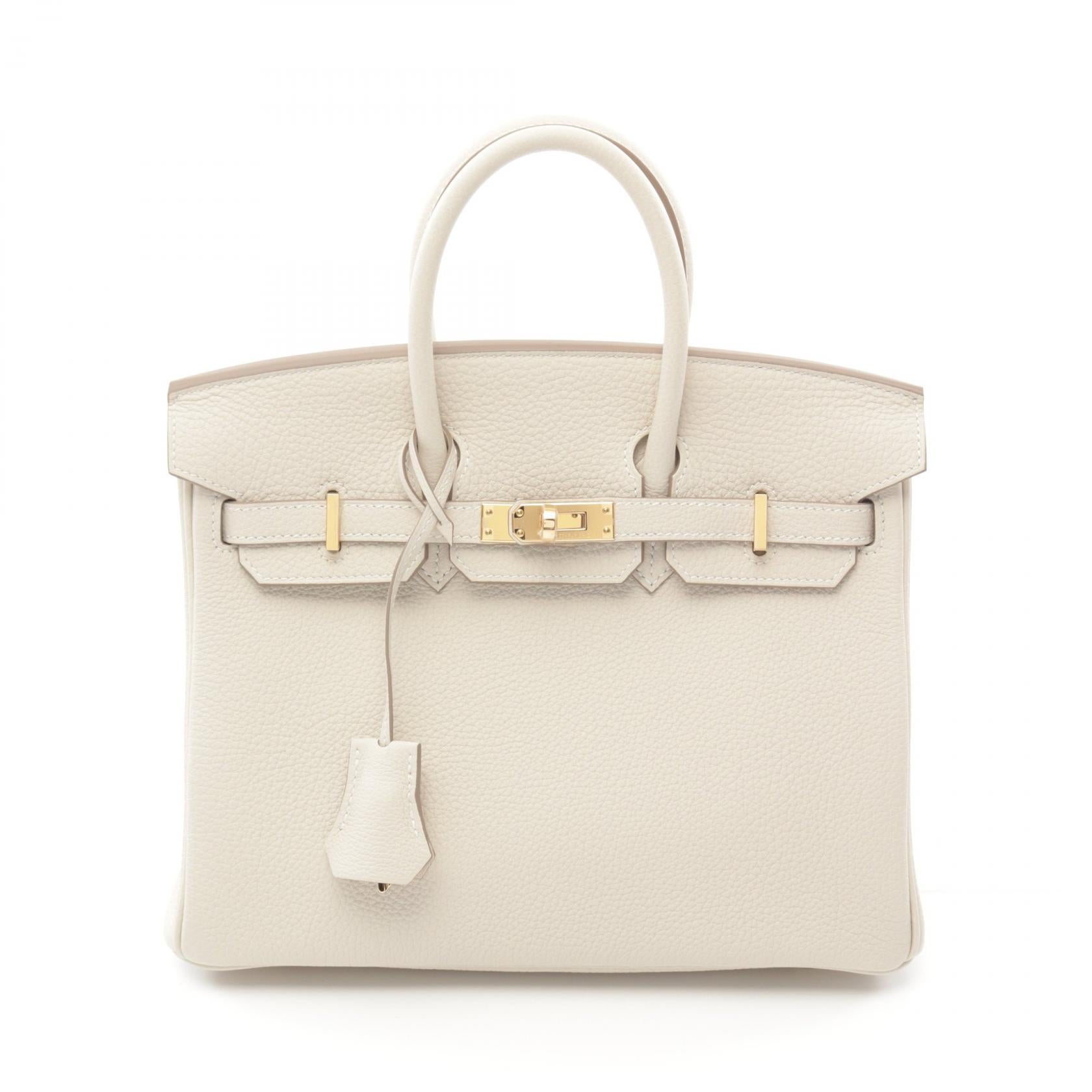 Hermes Birkin 25 Togo Handbag White