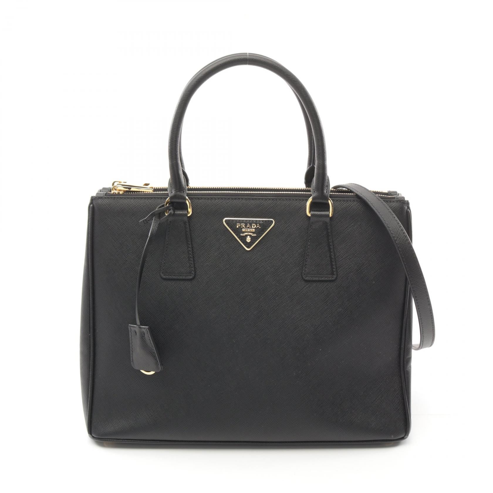 Prada Saffiano Leather Handbag Black