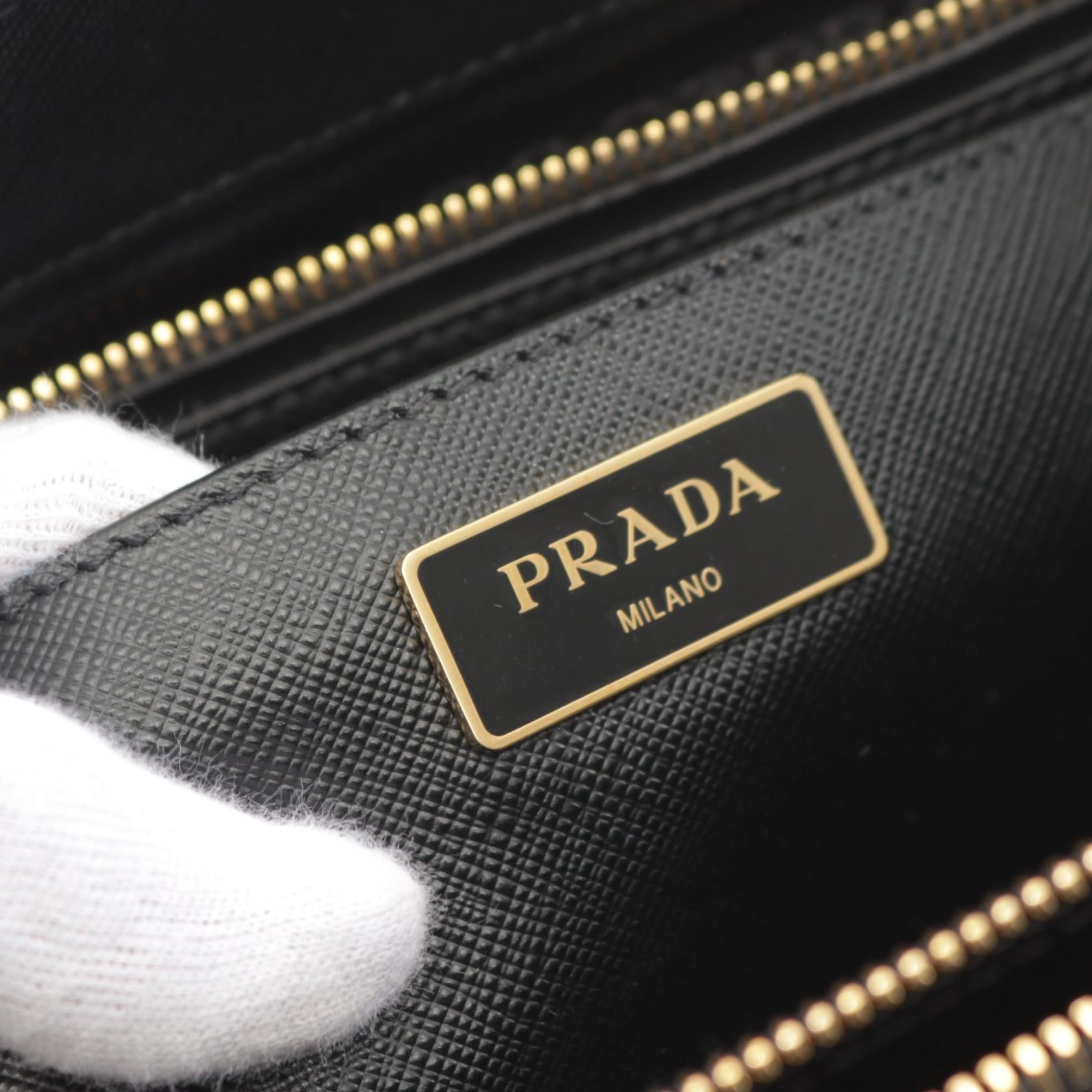 Prada Saffiano Leather Handbag Black