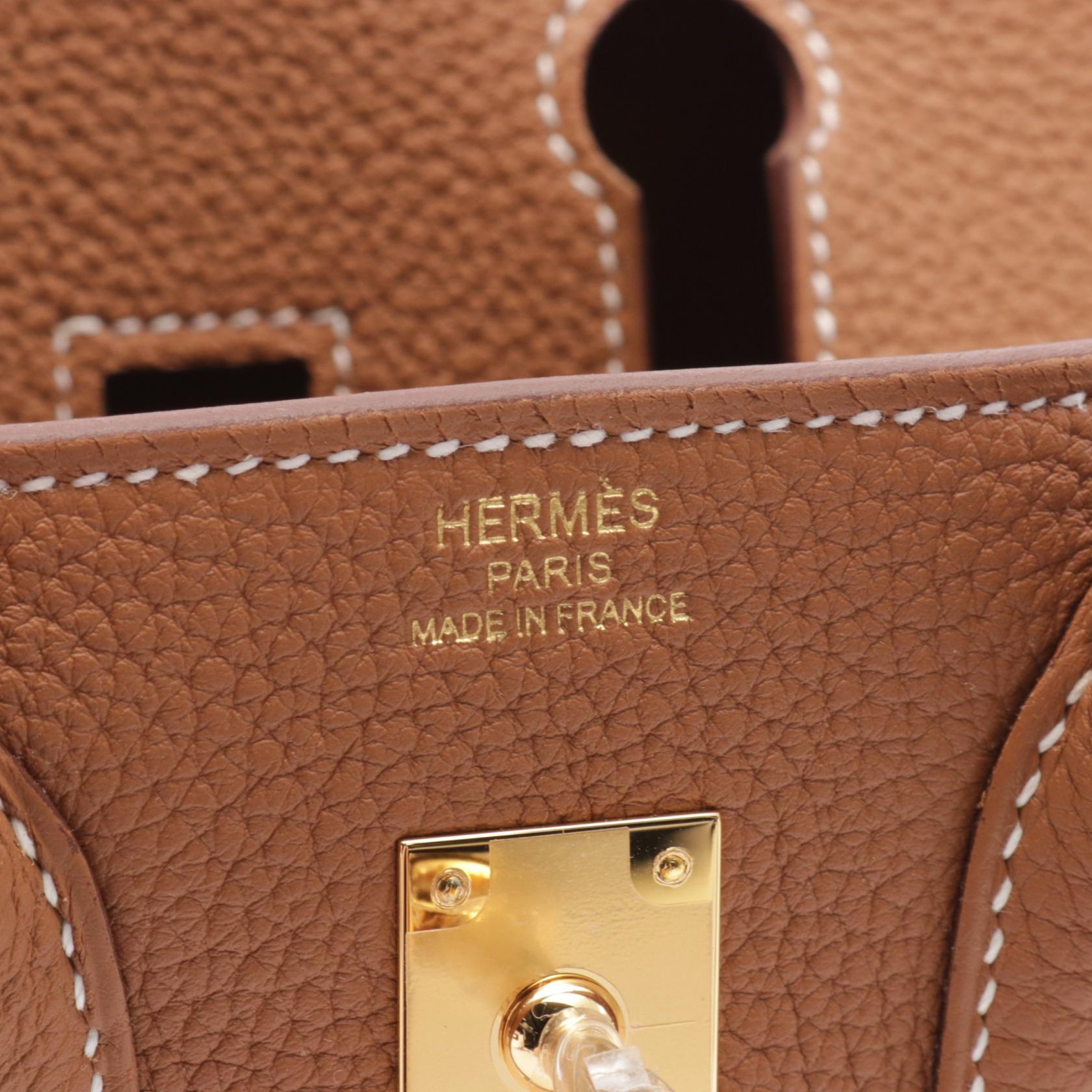 Hermes Birkin 25 Togo Handbag Brown