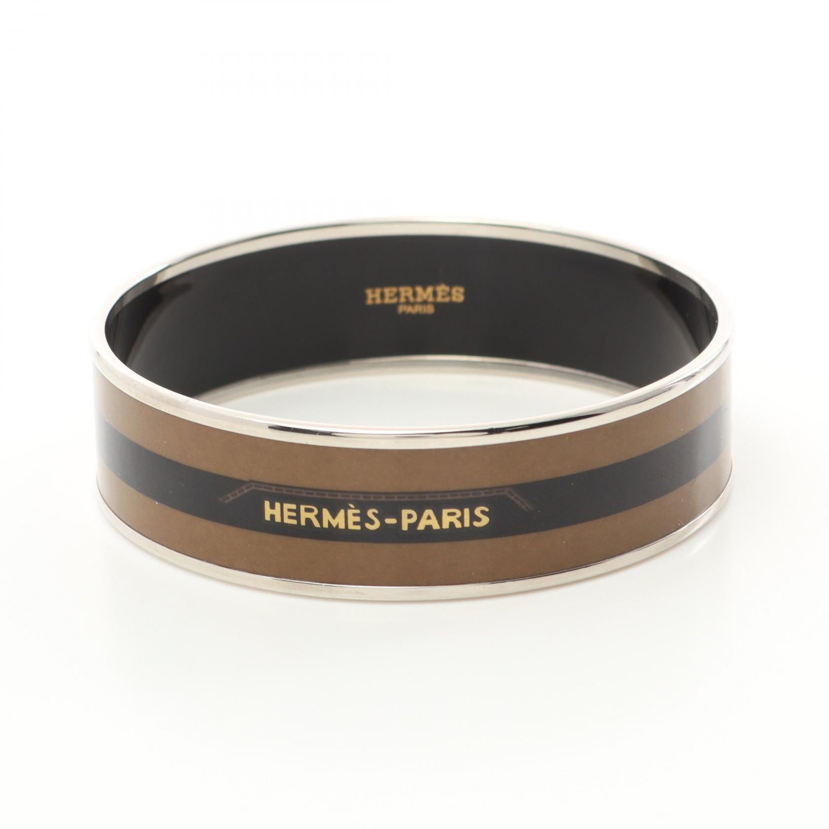 Hermes Email GM Stainless Steel Cloisonne Bracelet