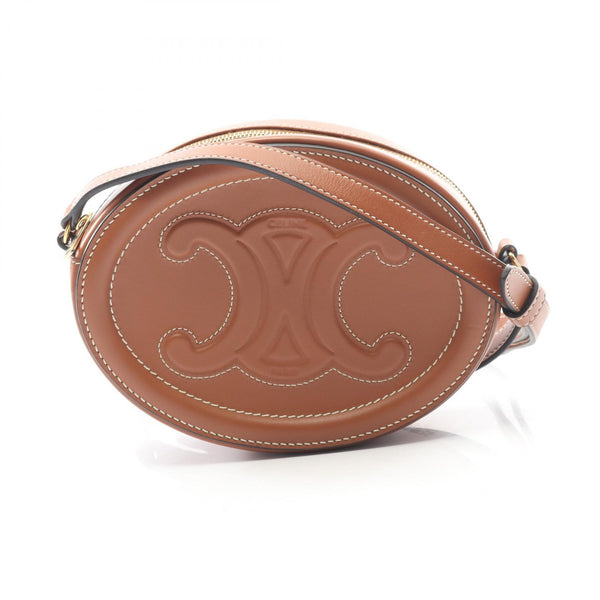 CELINE Triomphe Leather Shoulder Bag