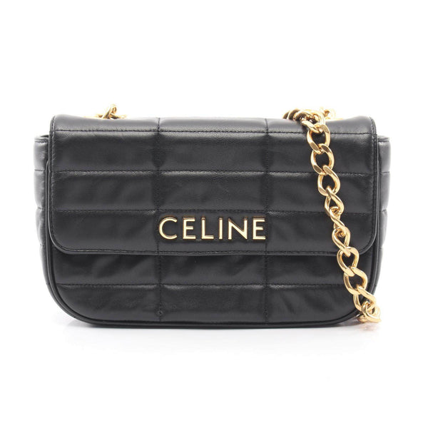 CELINE Monochrome Leather Shoulder Bag