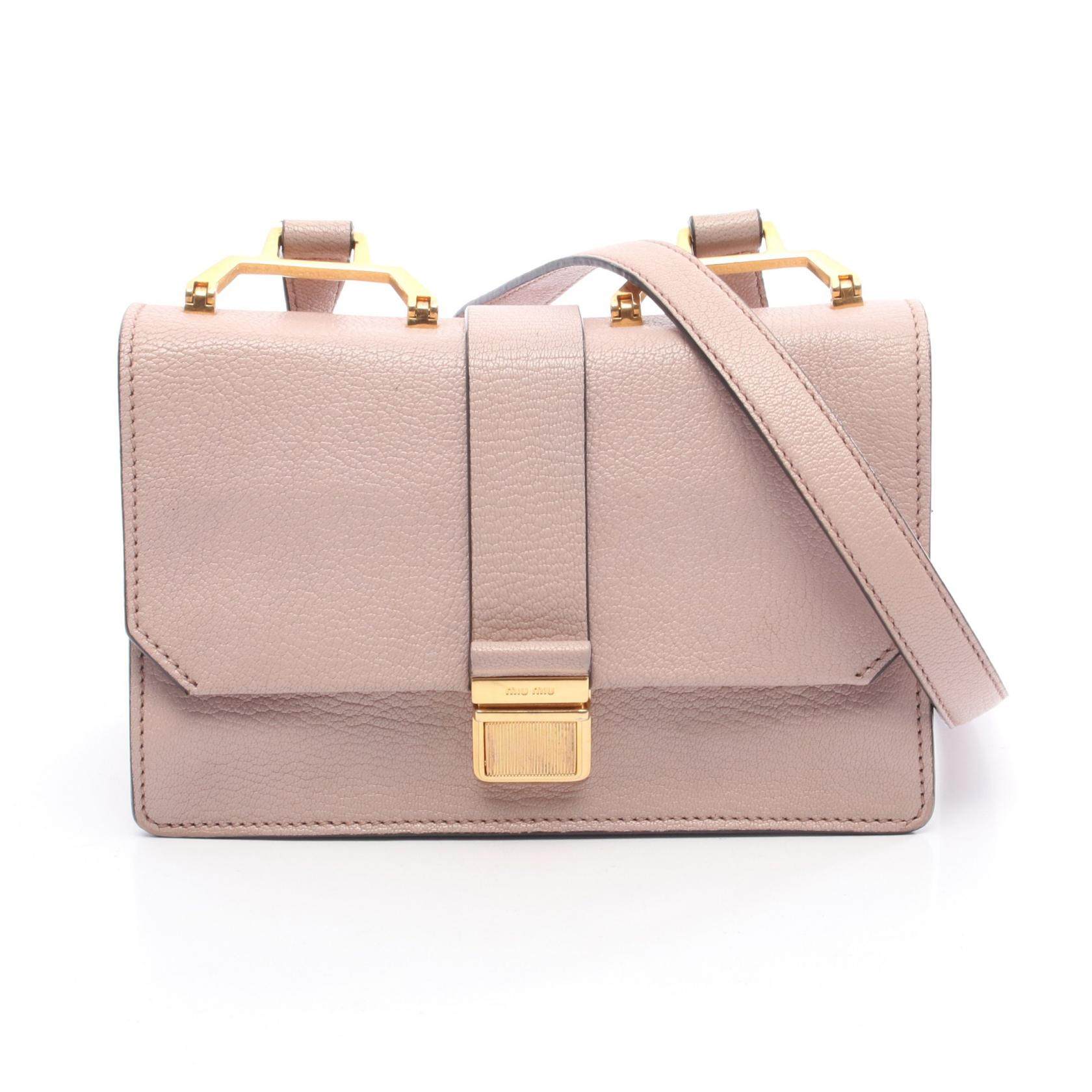 Miu Miu MADRAS Leather Shoulder Bag
