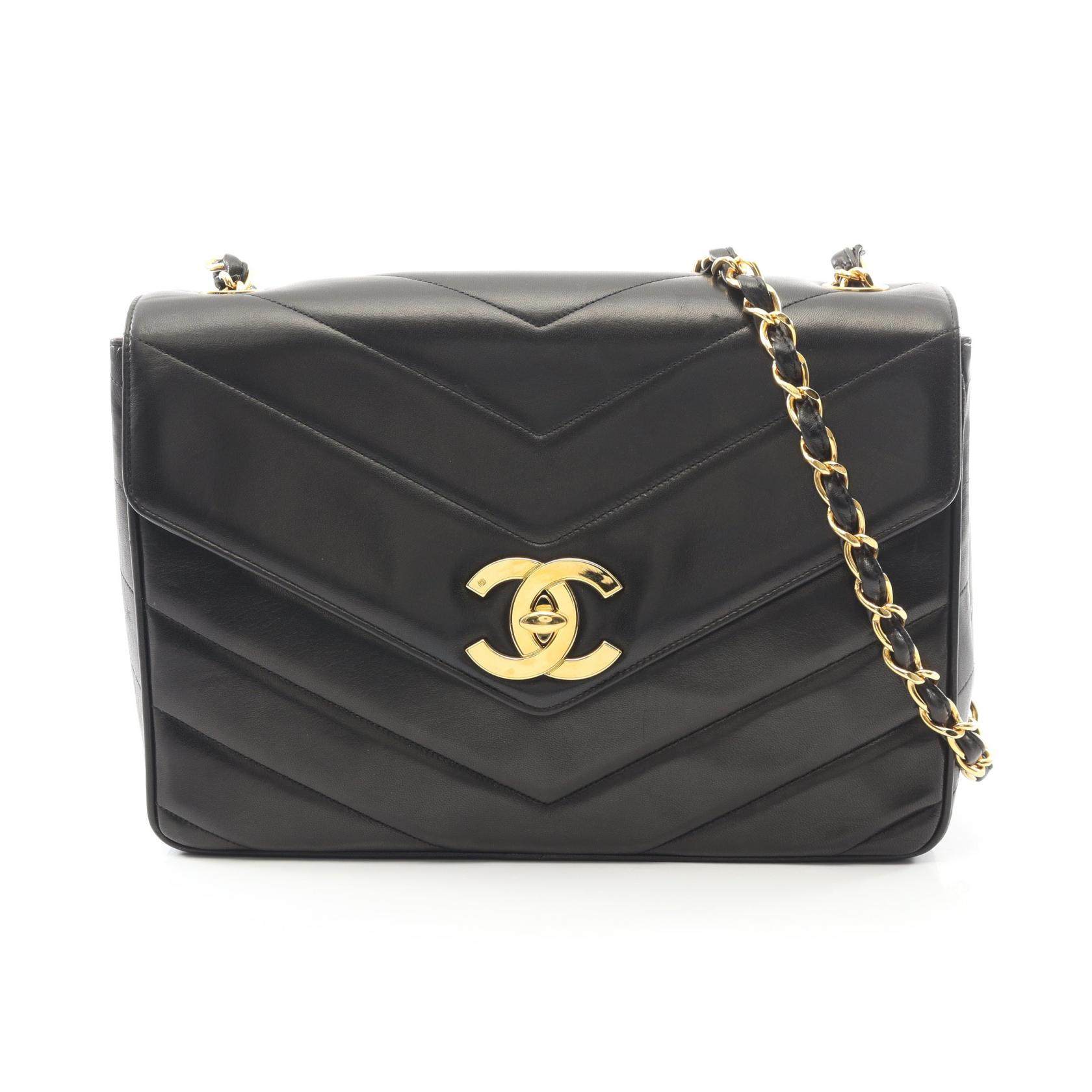 Chanel V Stitch Lambskin Shoulder Bag