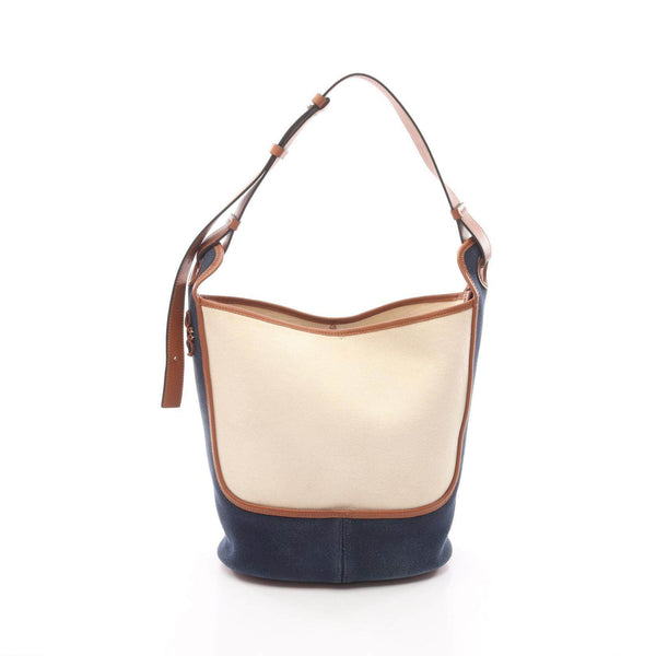 Loewe Anagram canvas leather shoulder bag