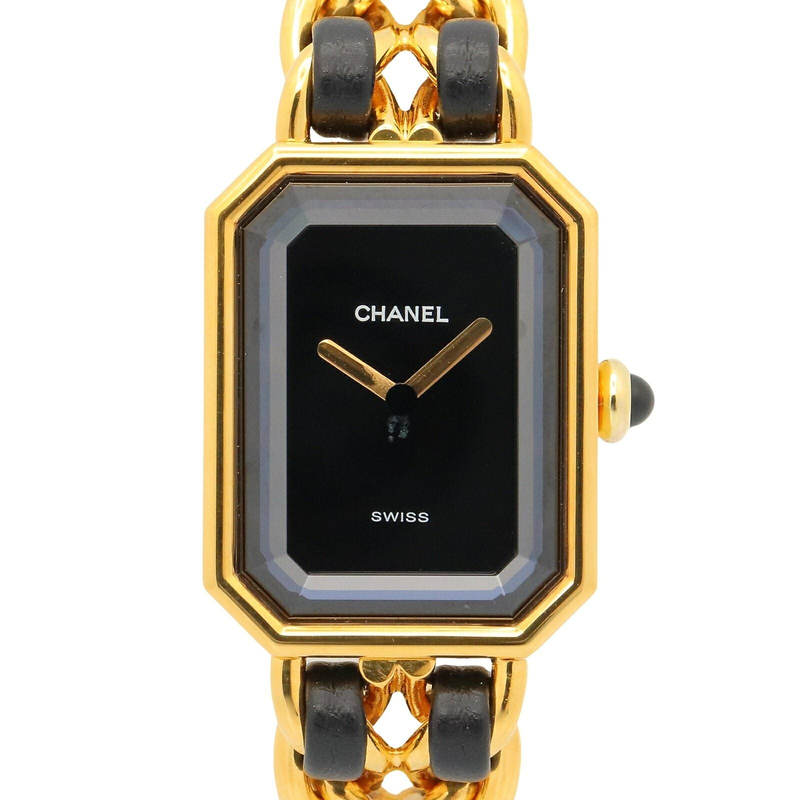 Chanel Premiere Gold Plated Leather Watch