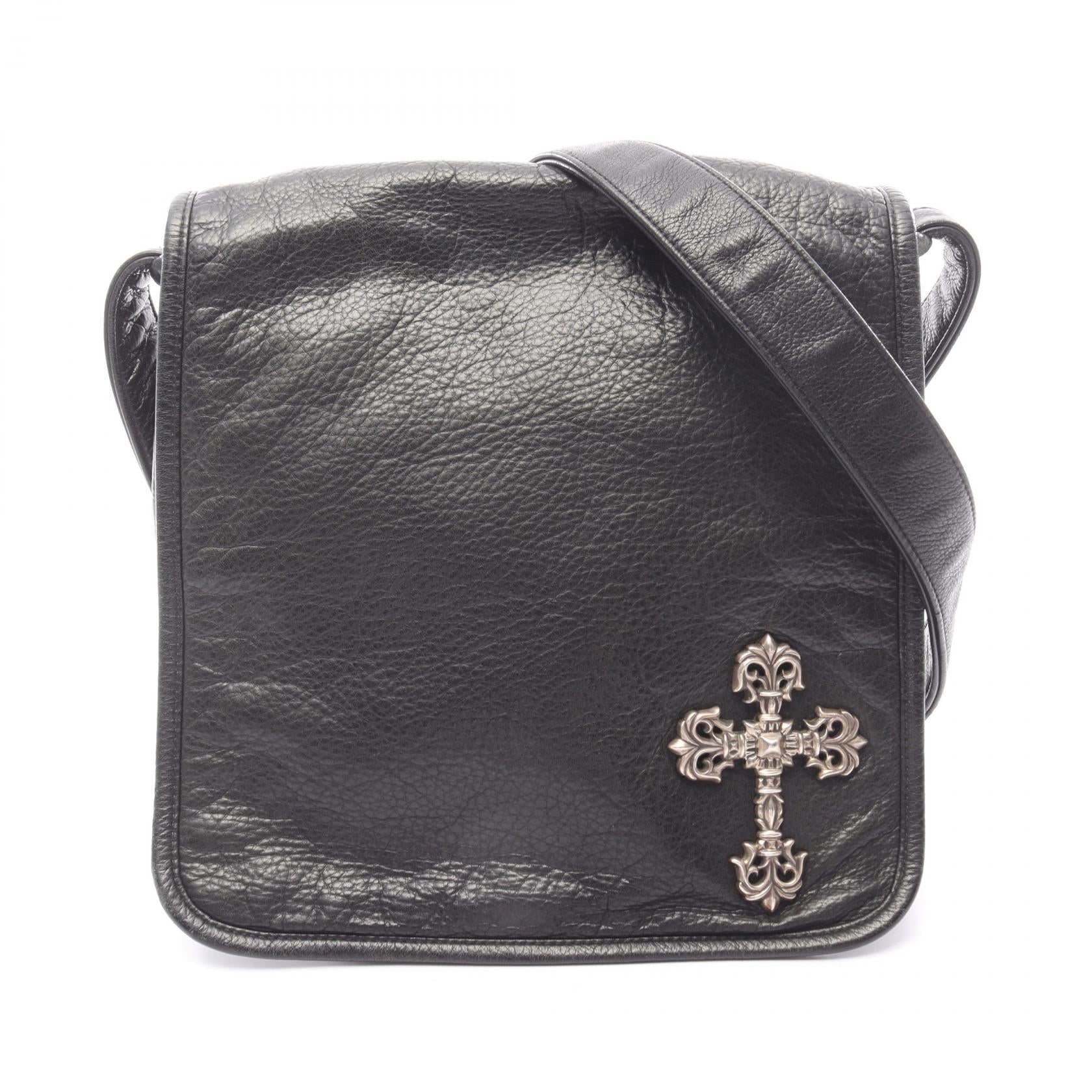 Chrome Hearts Filigree Cross Leather Shoulder Bag