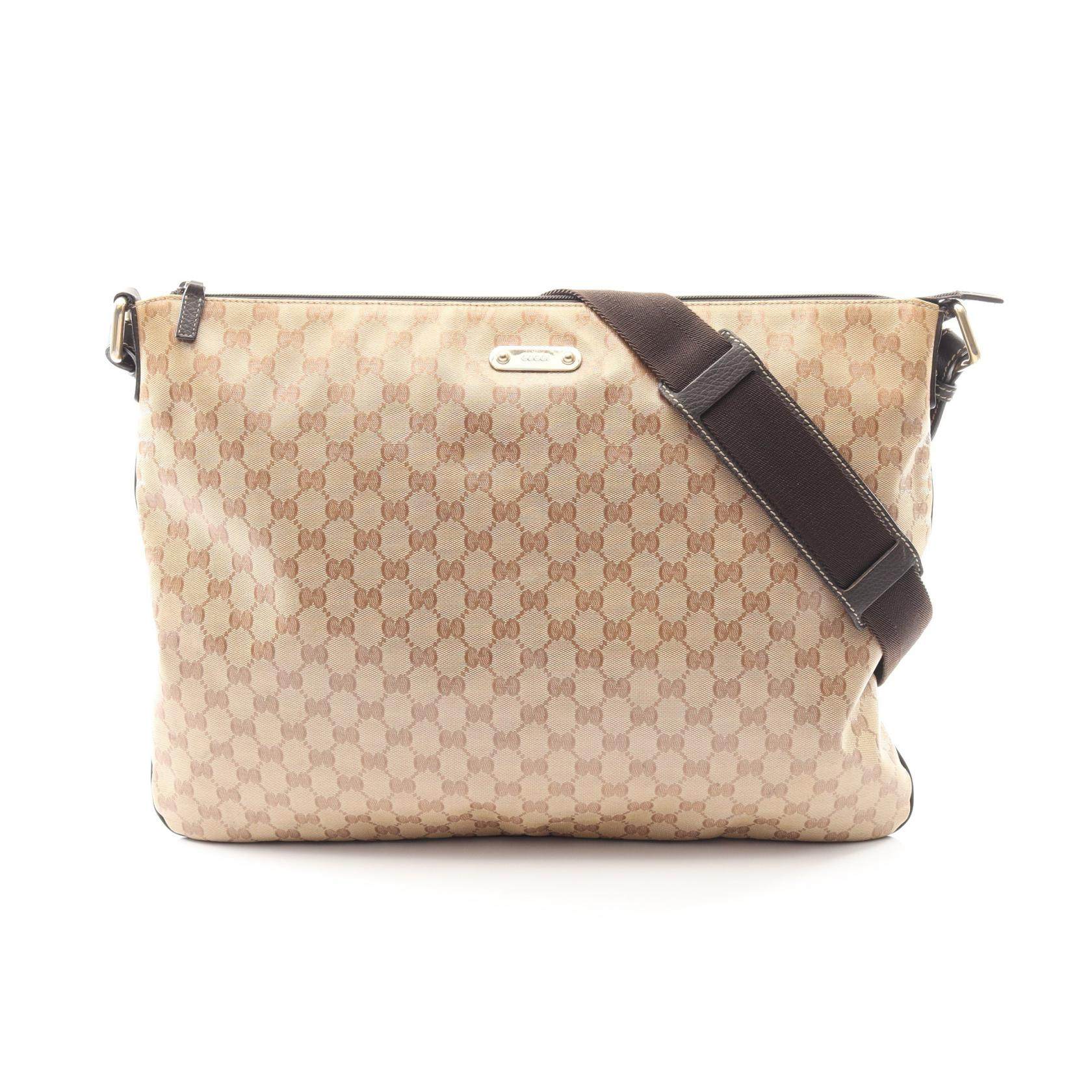 Gucci GG Crystal PVC Coated Canvas Leather Shoulder Bag