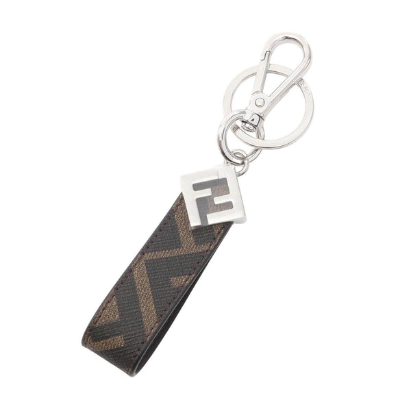 Fendi FF Square Zucca PVC Coated Canvas Key Holder