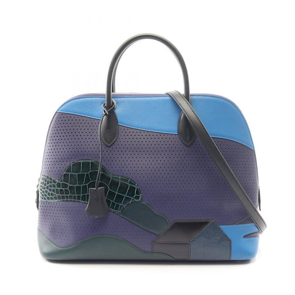 Hermes Bolide1923 35 AUBOUT DU MONDE Leather Handbag