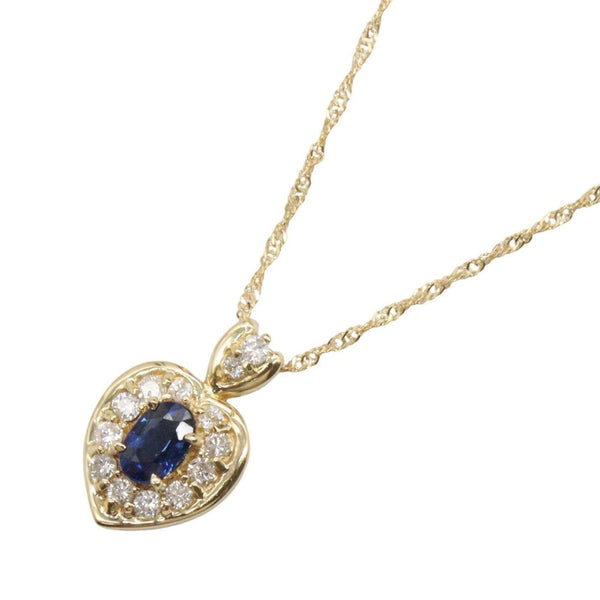 JEWELRY Au750 Diamond Sapphire Necklace