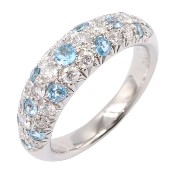 Blue Topaz Platinum Ring