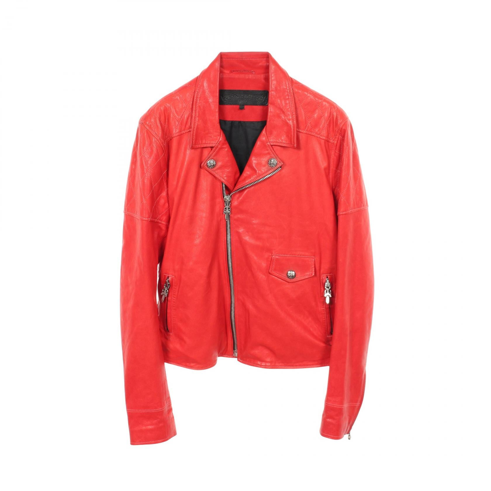CHROME HEARTS CRETIN Leather Rider Jacket