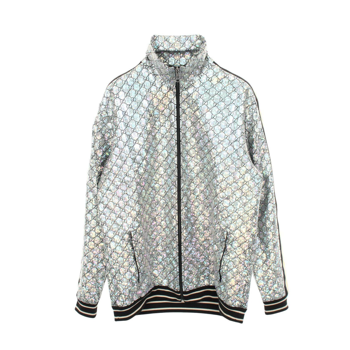 Gucci Laminated Sparkling GG Jersey Nylon Outerwear