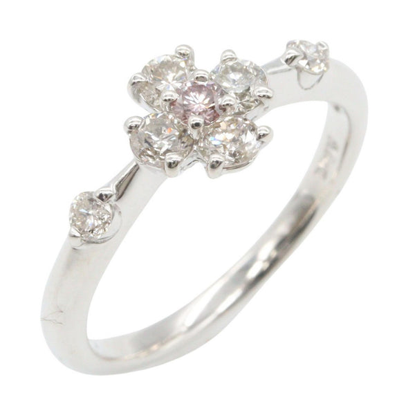 Au750 White Gold Pink Diamond Ring