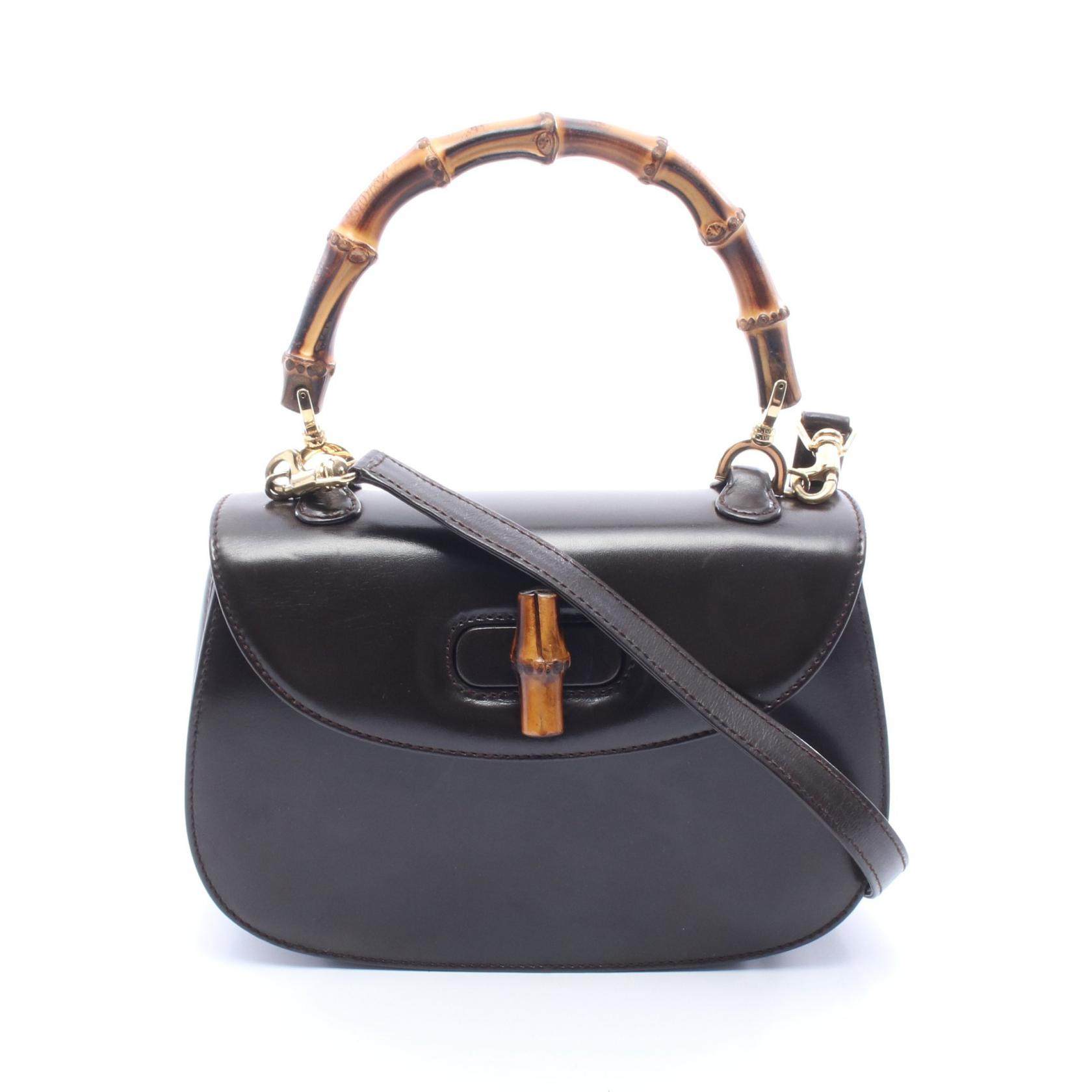 Gucci Bamboo Leather 2way Handbag