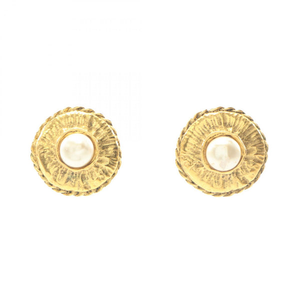 Chanel Round Clip On Earrings