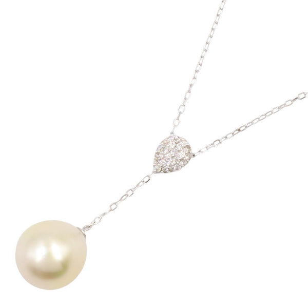 Au750 White Gold Diamond Pearl Necklace