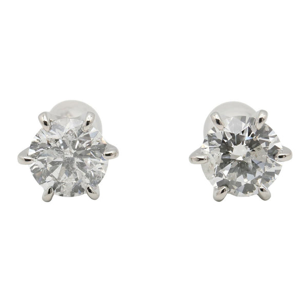JEWELRY Pt900 Diamond Pierced Earrings