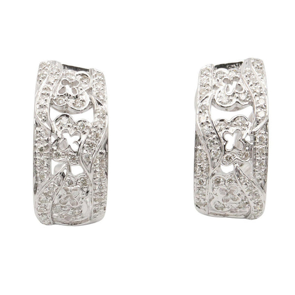 Diamond Au750 White Gold Earrings