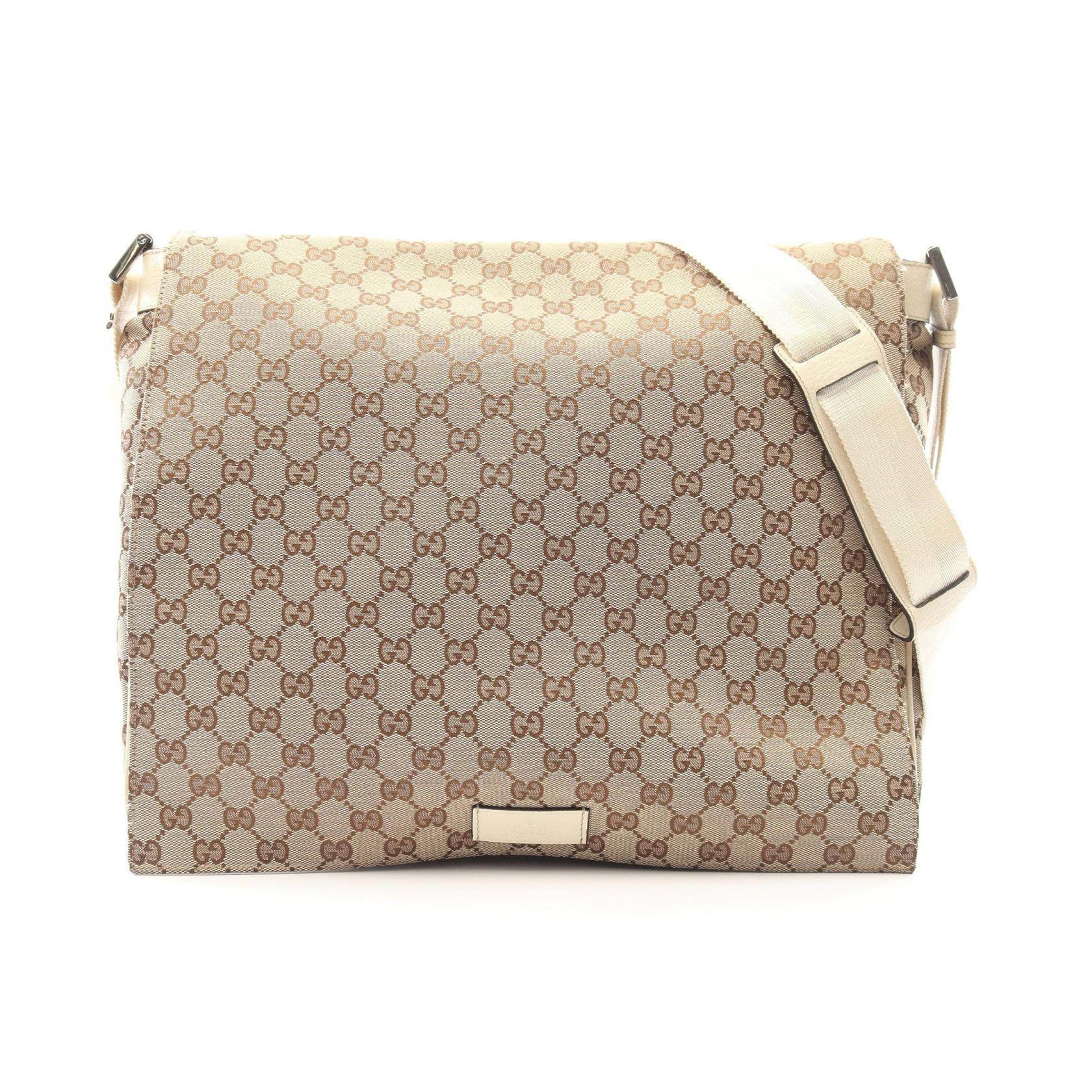 Gucci GG Canvas Leather Shoulder Bag
