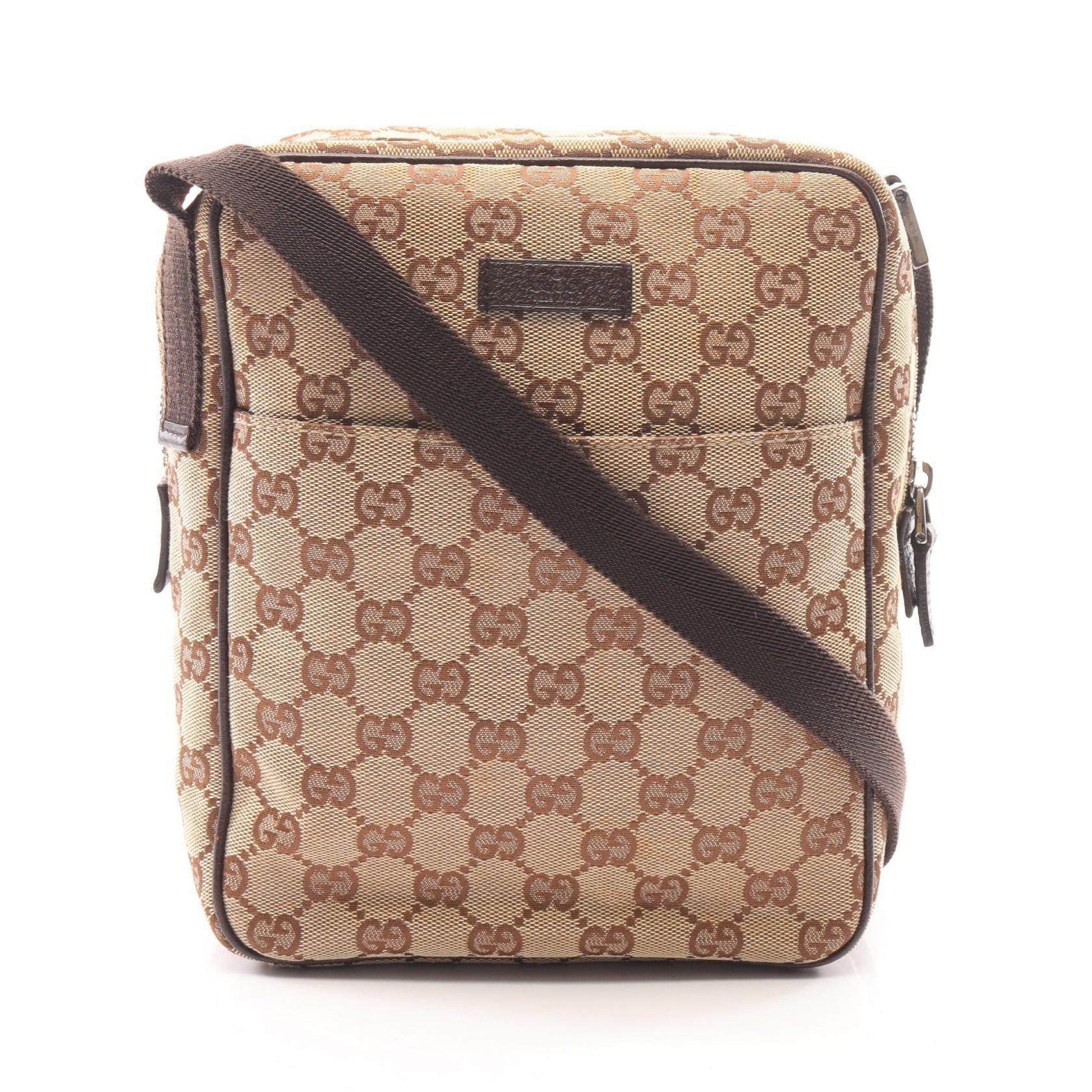 Gucci GG Canvas Leather Shoulder Bag