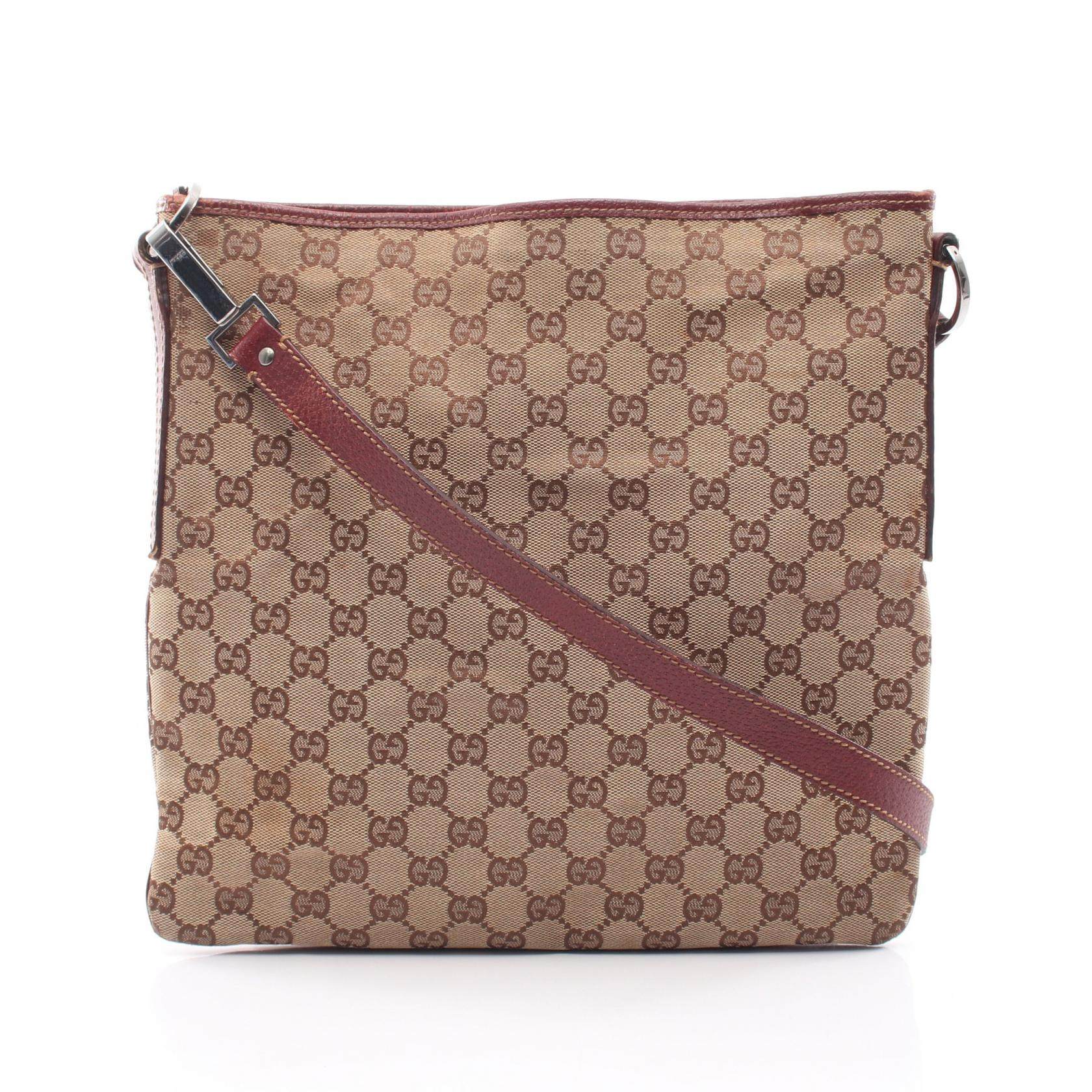 Gucci GG Canvas Leather Shoulder Bag