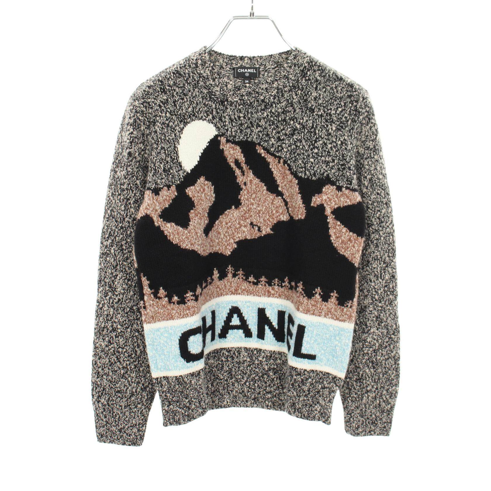 CHANEL Logo Cashmere Wool Knitwear