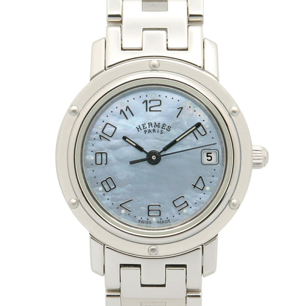 Hermes Clipper Nacre Stainless Steel Watch