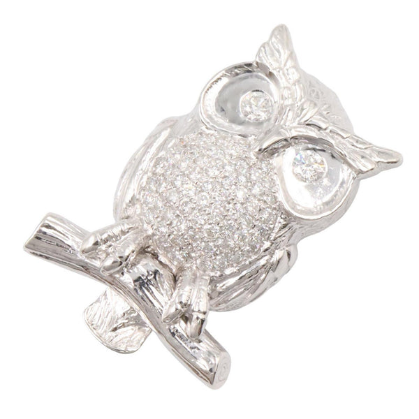 Jewelry Au750 White Gold Diamond Brooch