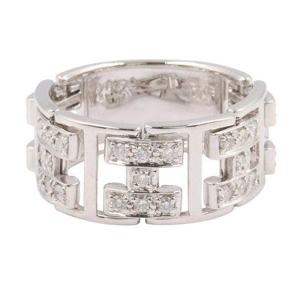 Au750 White Gold Diamond Ring
