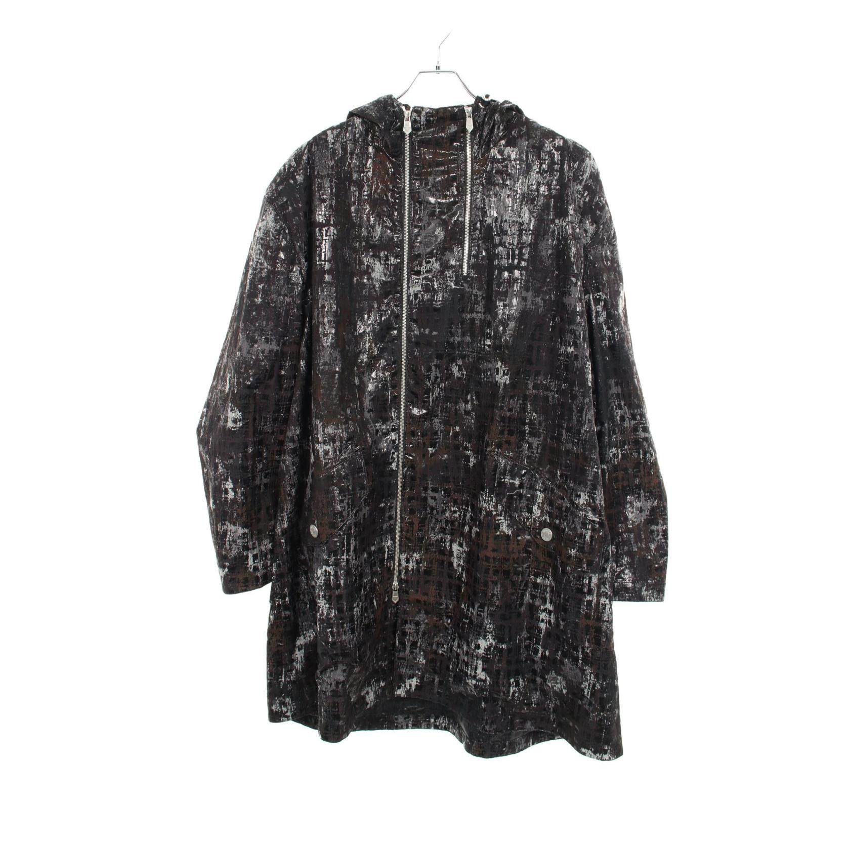 Hermes Serie Button Polyester Hooded Coat