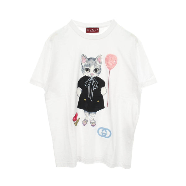 Gucci GUCCI × Higuchi Yuko Japan Limited Cat Sequin Cotton T Shirt